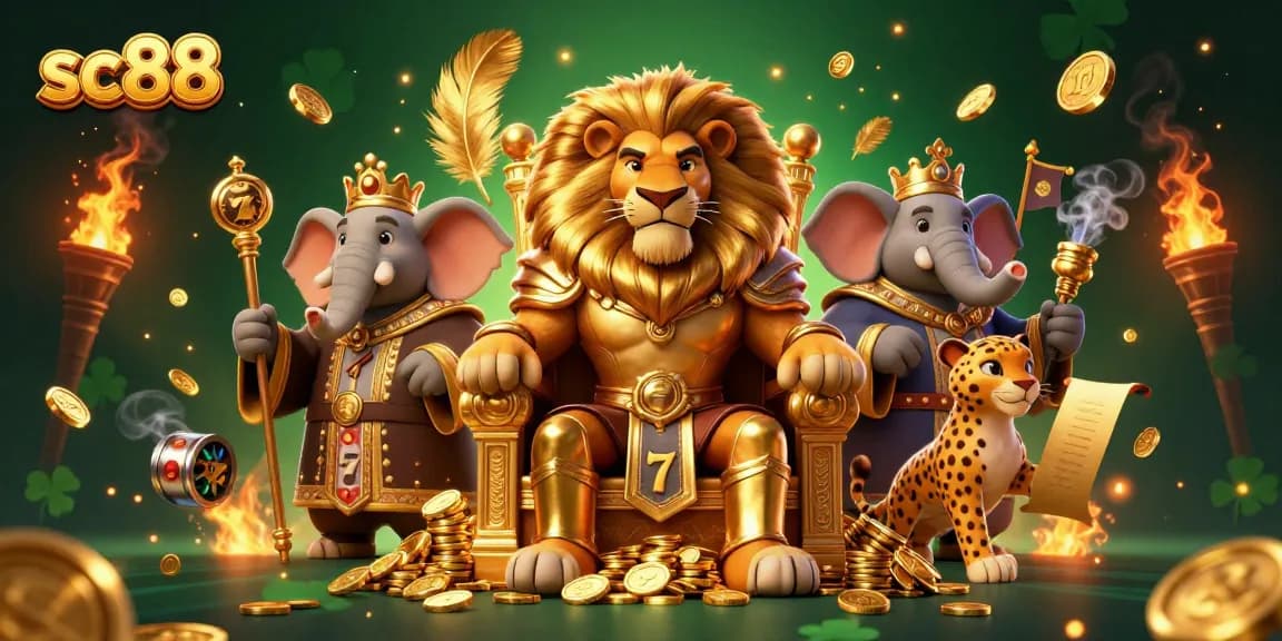 Engage with sc88's thrilling casino experience as the lion king rules over a vibrant gaming world.