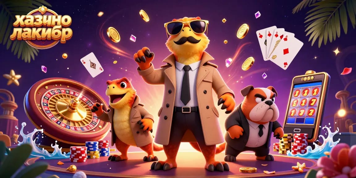 Experience thrilling gameplay at казино лакибир with dynamic animated casino elements and vibrant characters.