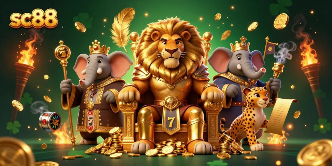 Engage with sc88's thrilling casino experience as the lion king rules over a vibrant gaming world.