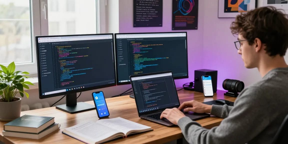 Developing the Telegram Web Version interface in a modern workspace