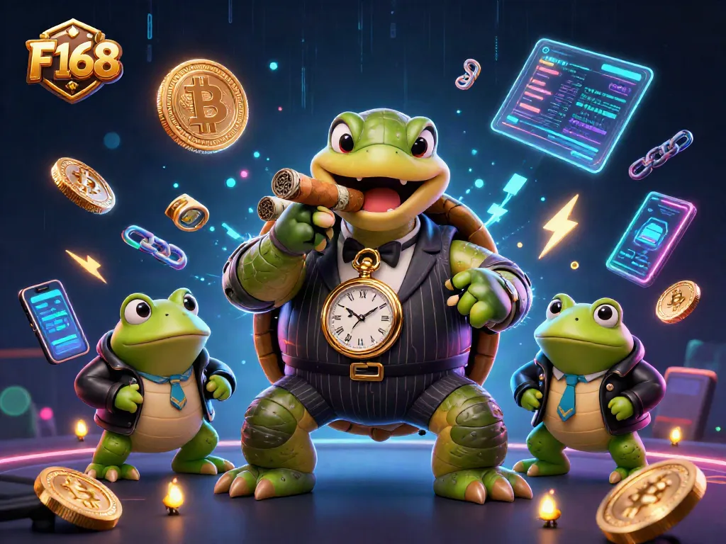 Experience thrilling wins at F168 with a vibrant casino scene featuring colorful gaming elements.