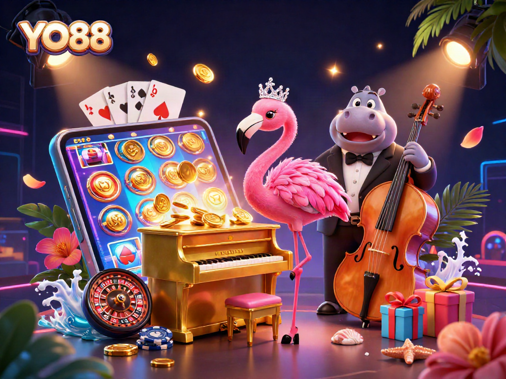 Experience the excitement of YO88 with engaging 3D characters, bringing color to your gaming adventure.