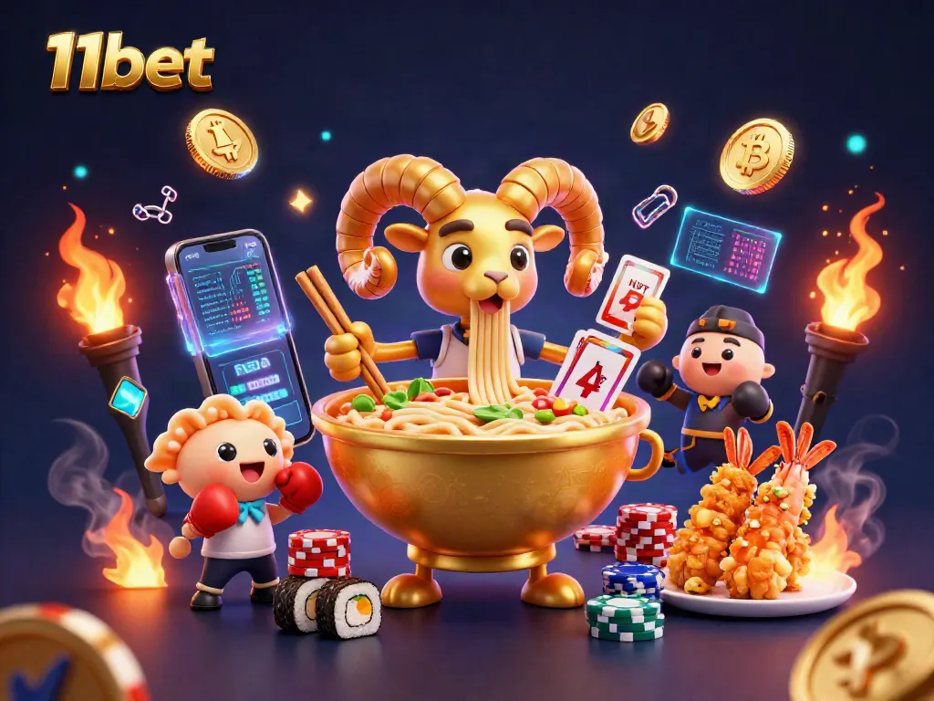Experience thrilling gaming action with 11bet as characters engage in vibrant casino fun.