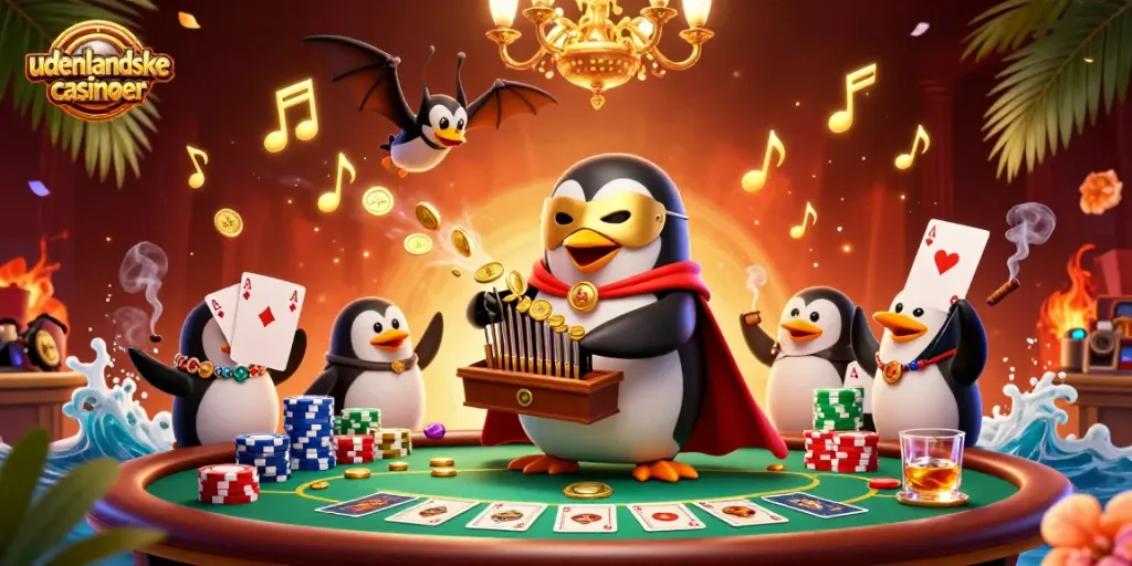 Experience the excitement of udenlandske casinoer with this vibrant 3D illustration of gaming action.