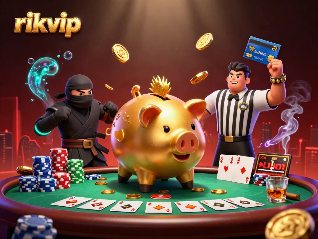 Experience thrilling gameplay at rikvip with a stunning illustration featuring dynamic casino action.