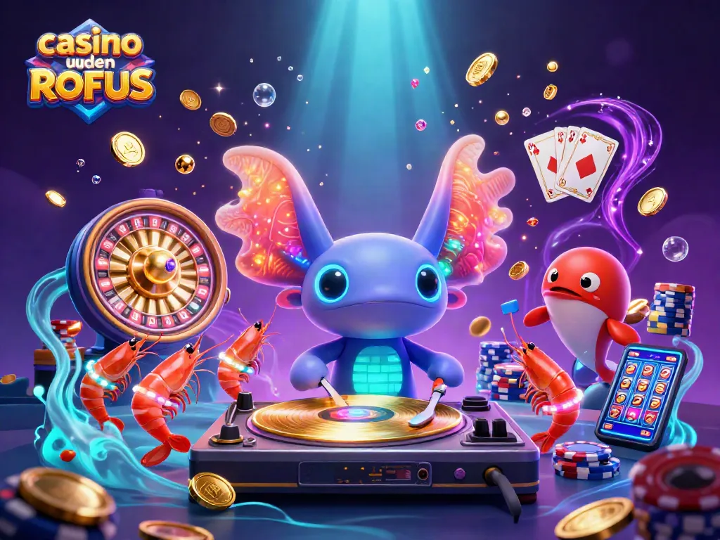 Enjoy vibrant gameplay at casino uden ROFUS with our exciting 3D illustration capturing a lively underwater casino scene